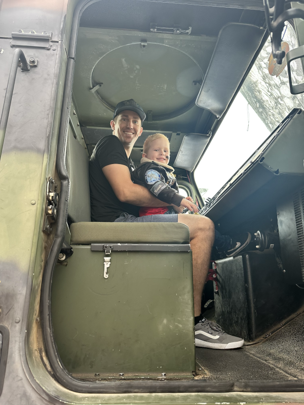 At the Marine Corps Station