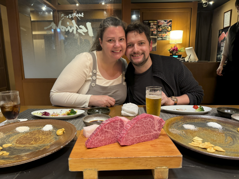 Dinner During Our Vacation in Japan