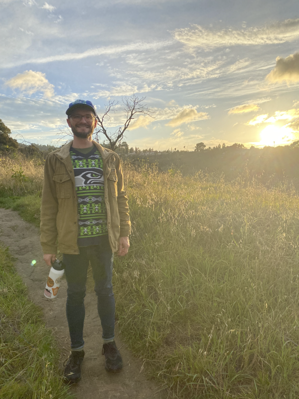 Scott Going on a Walk on the Trail Near His Home