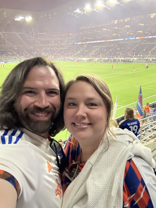 Enjoying a Soccer Game