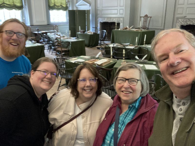 Visiting Independence Hall with Both of Our Parents