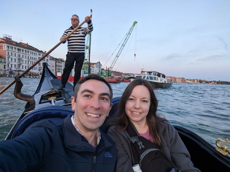 Taking a Gondola Ride in Venice, Italy