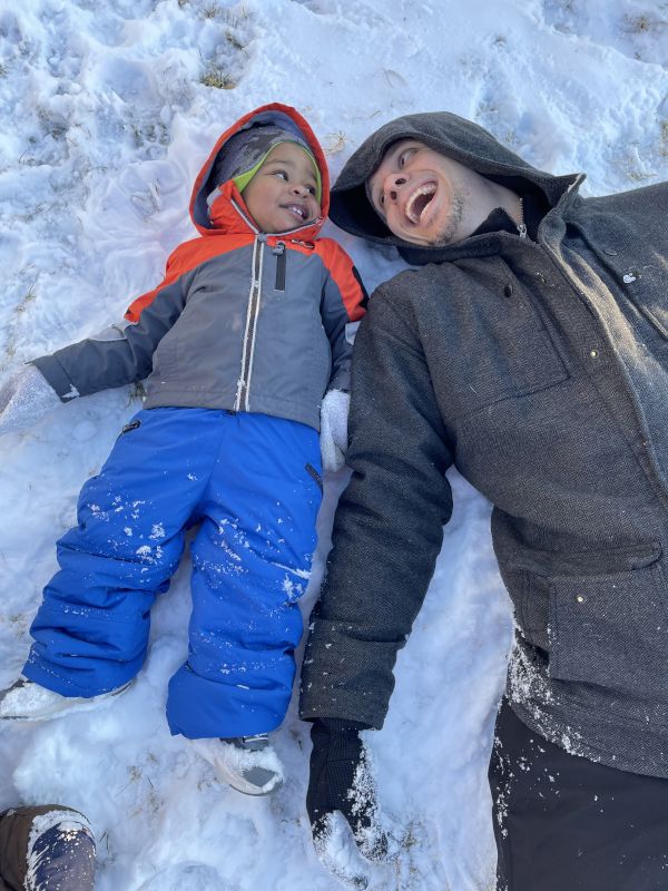 Making Snow Angels with Judah