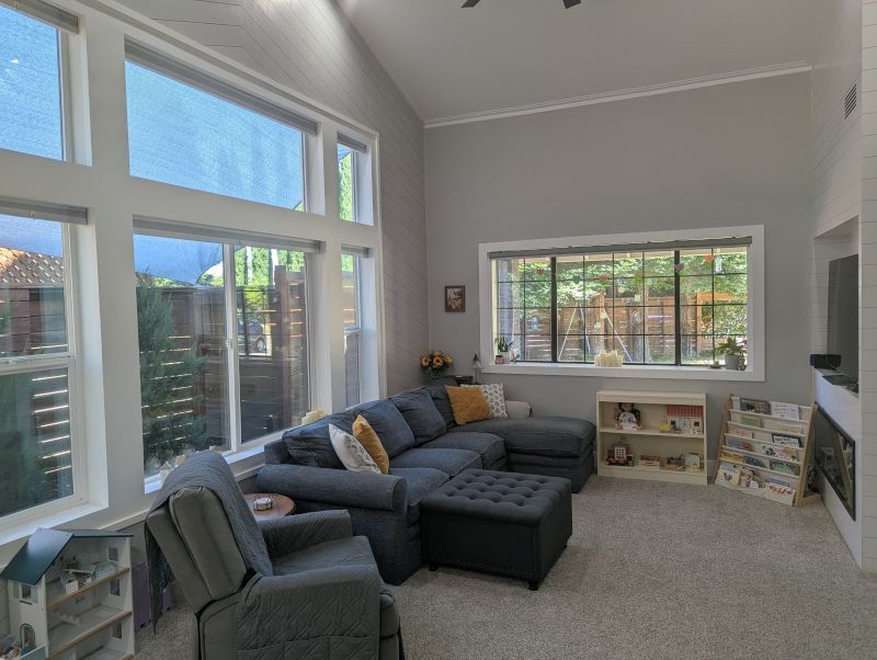 Our Family Room in the Morning Sunlight, Our Favorite Room to Hang Out Together