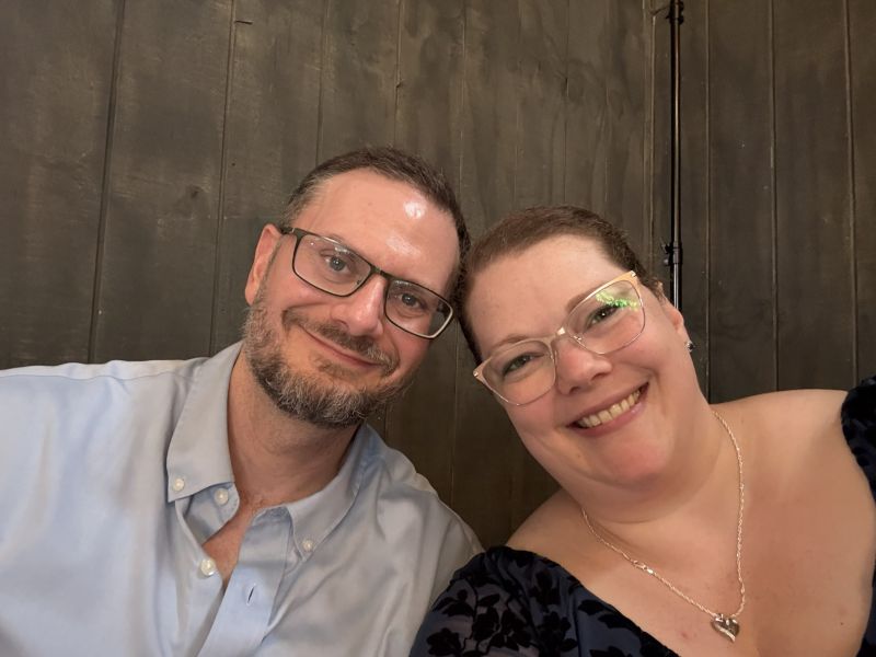 Us at a Family Wedding