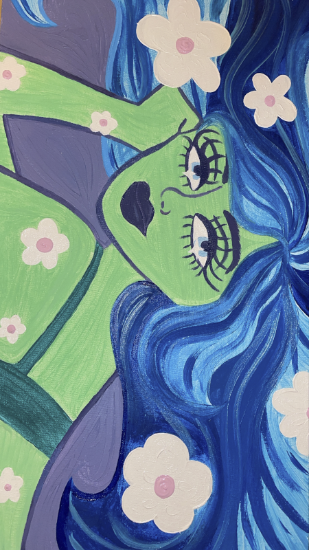 Shelby Painting in Her Free Time